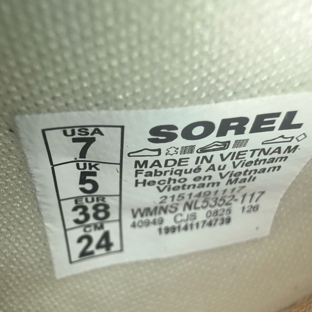 NEW Sorel Ona Ave T-Toe Sneaker Sea Salt Gum Platform Leather Retro Streetwear - Picture 16 of 16